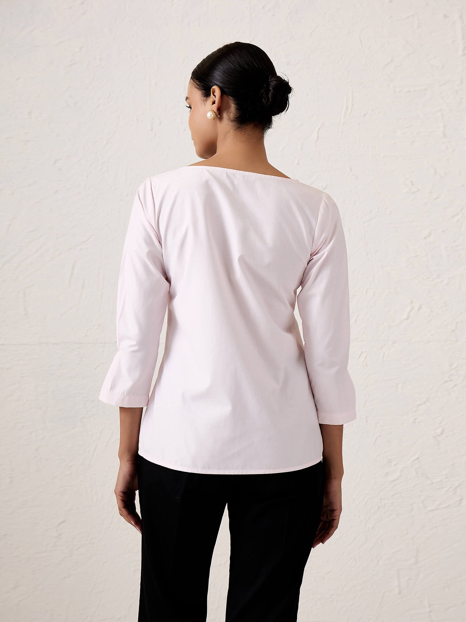 Blush Split Neckline - Top