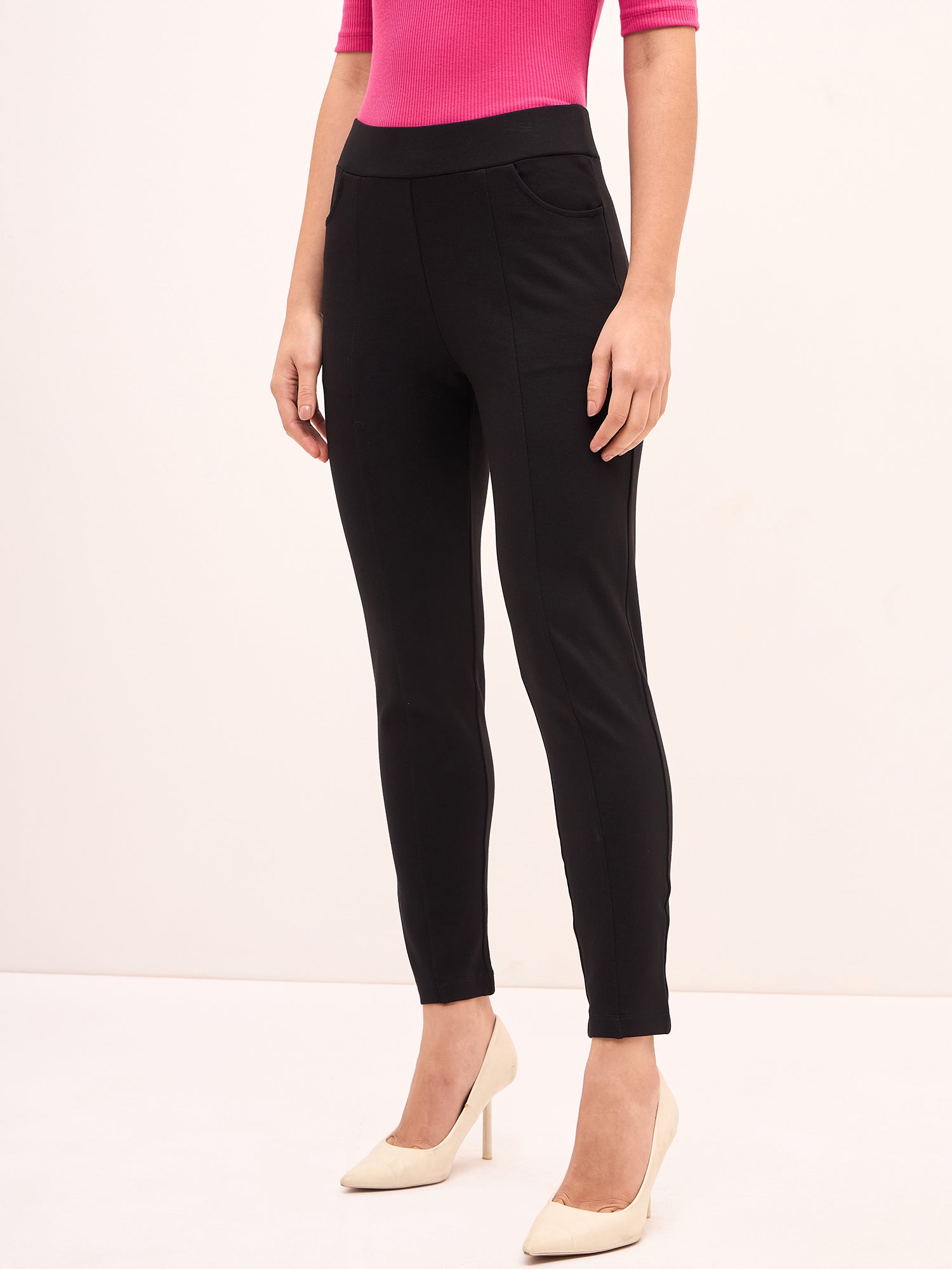 Flex Pull On Slim Jeggings - Black