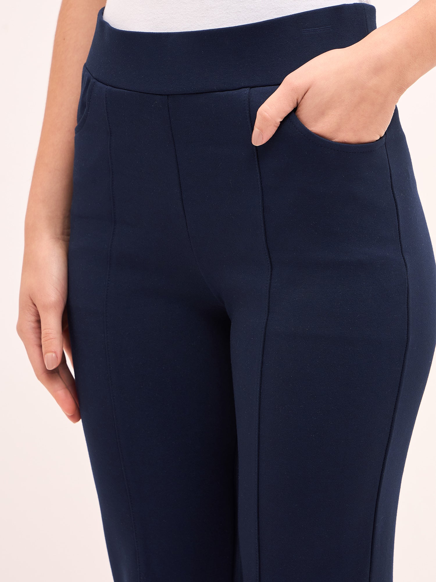 Flex Pull On Slim Jeggings - Navy