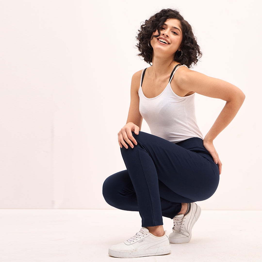 Flex Pull On Slim Jeggings - Navy
