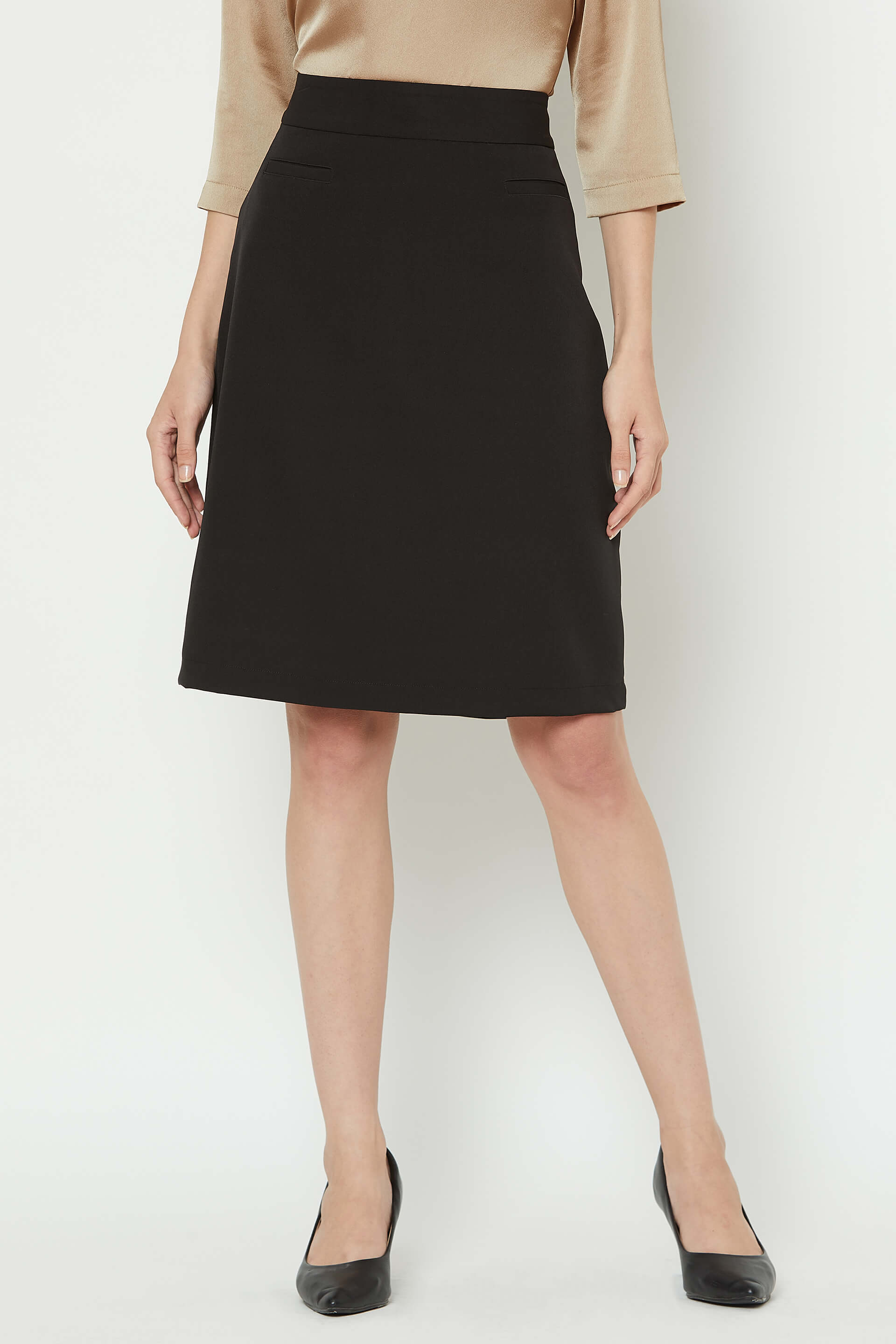 Buy Generous-Black A-line Skirt