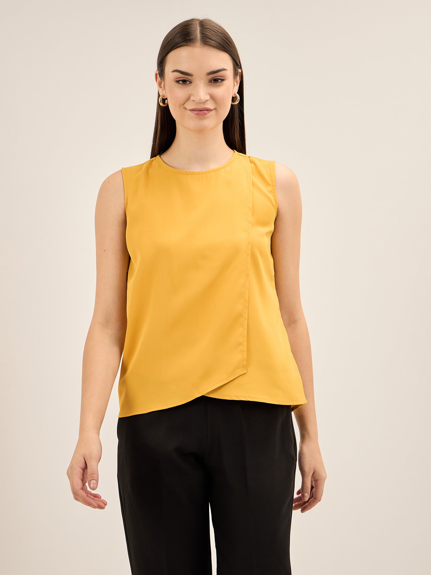Hawaiian Punch-Yellow Crossover Front Top - Yellow