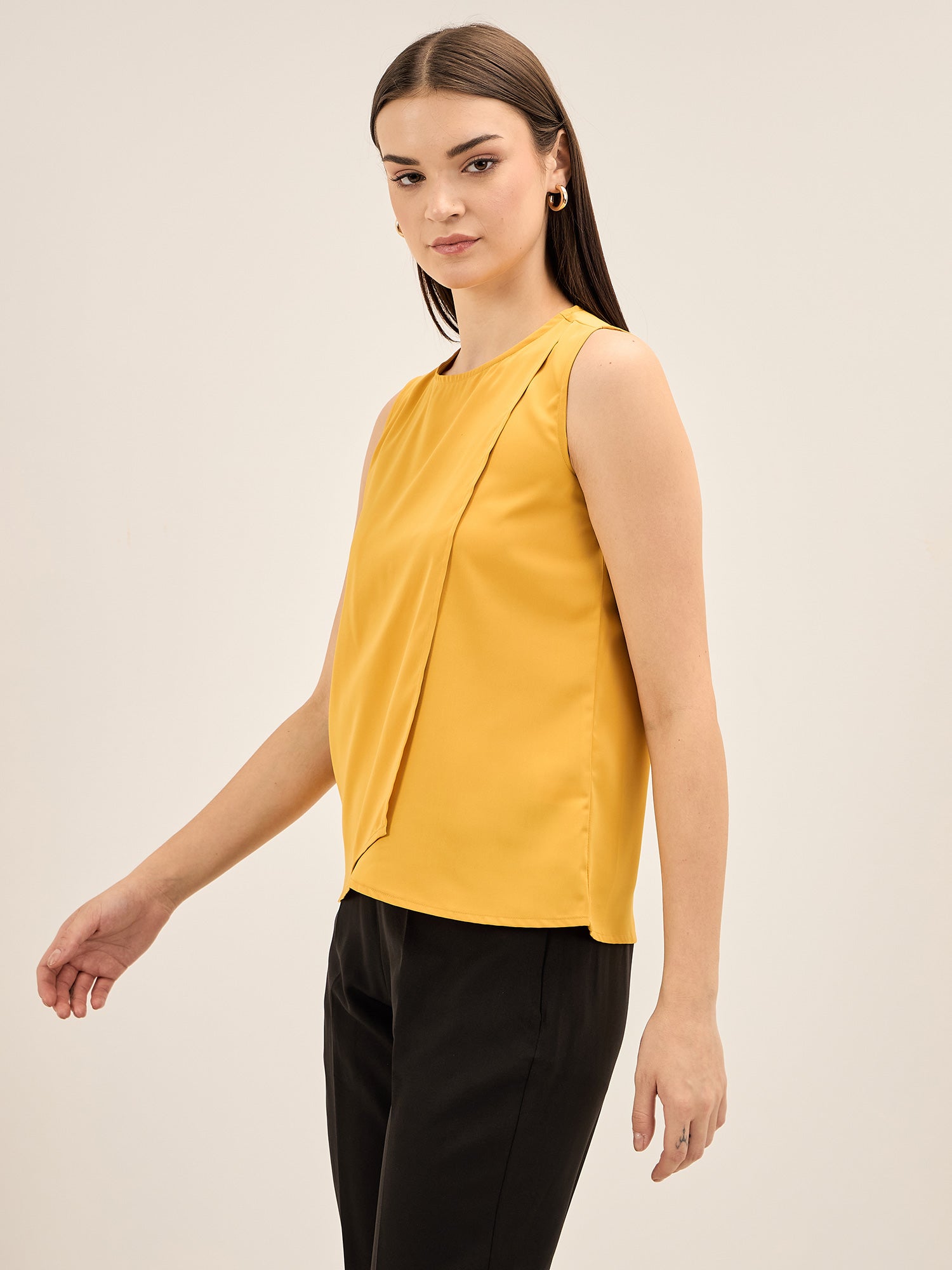 Hawaiian Punch-Yellow Crossover Front Top - Yellow
