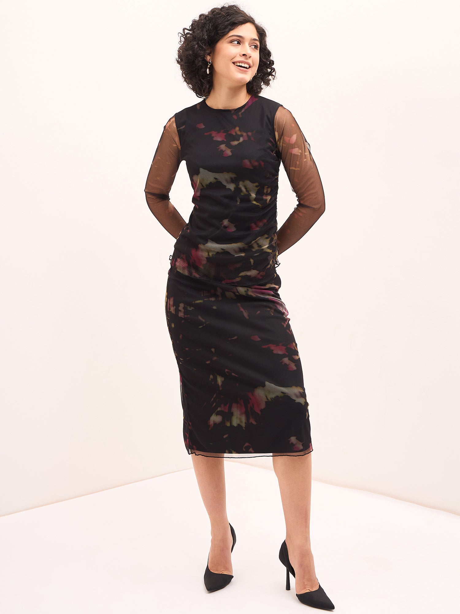 Hazy Abstract Co-Ord Set - Multicolor