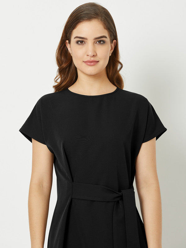 Juniper Drop Shoulder Dress - Black