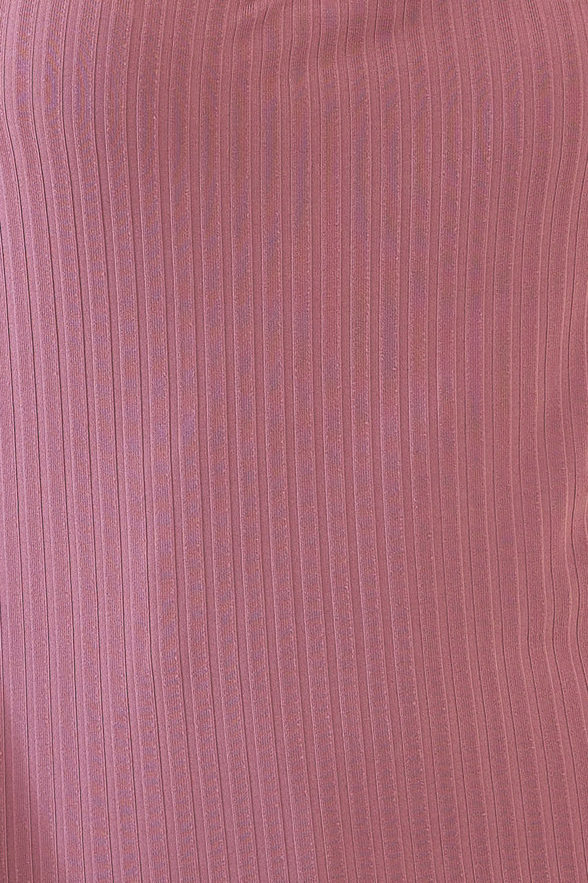 Woody Collared Rib Knit Top - Dusty Pink
