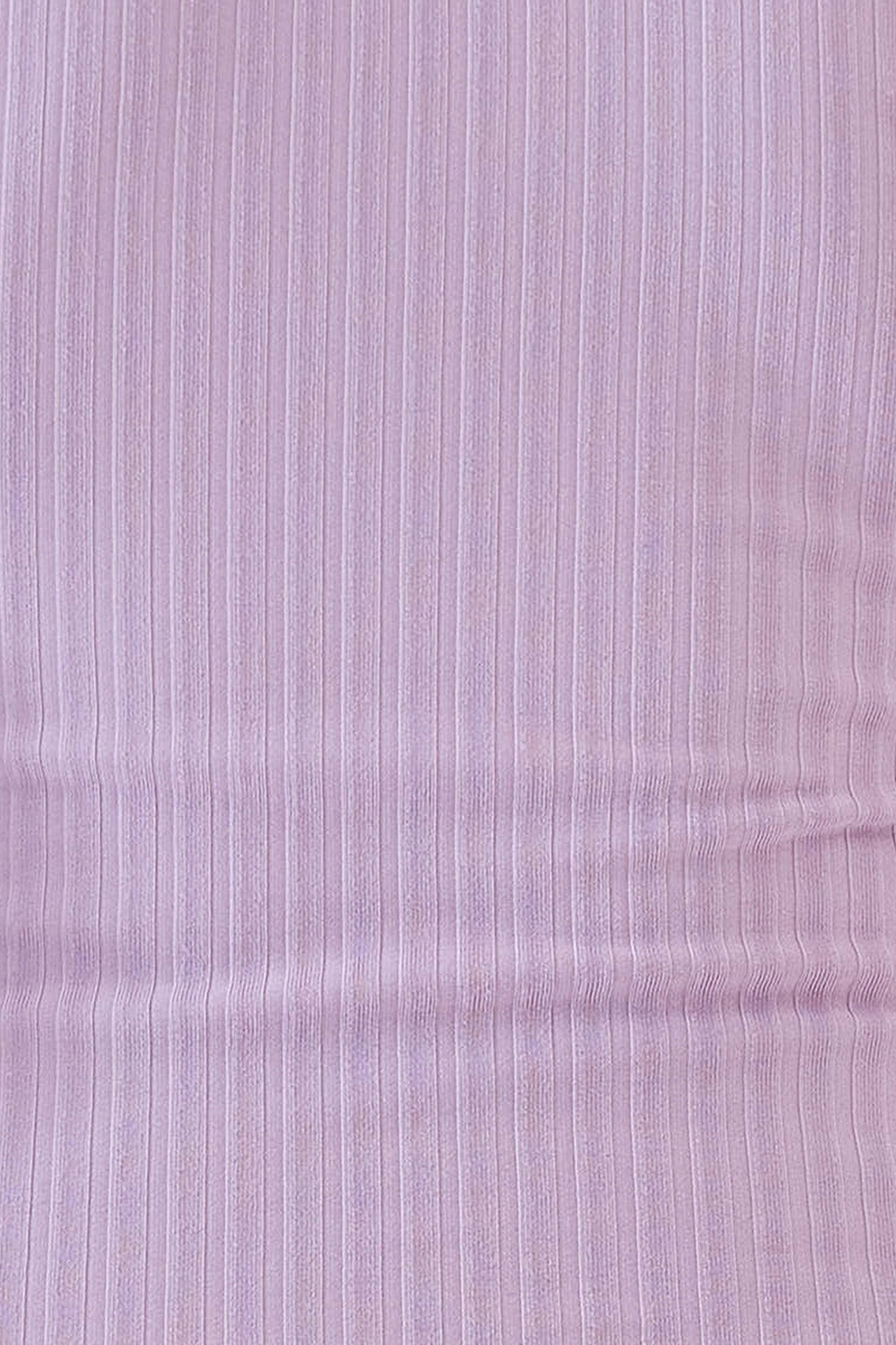 Woody Collared Rib Knit Top - Lilac