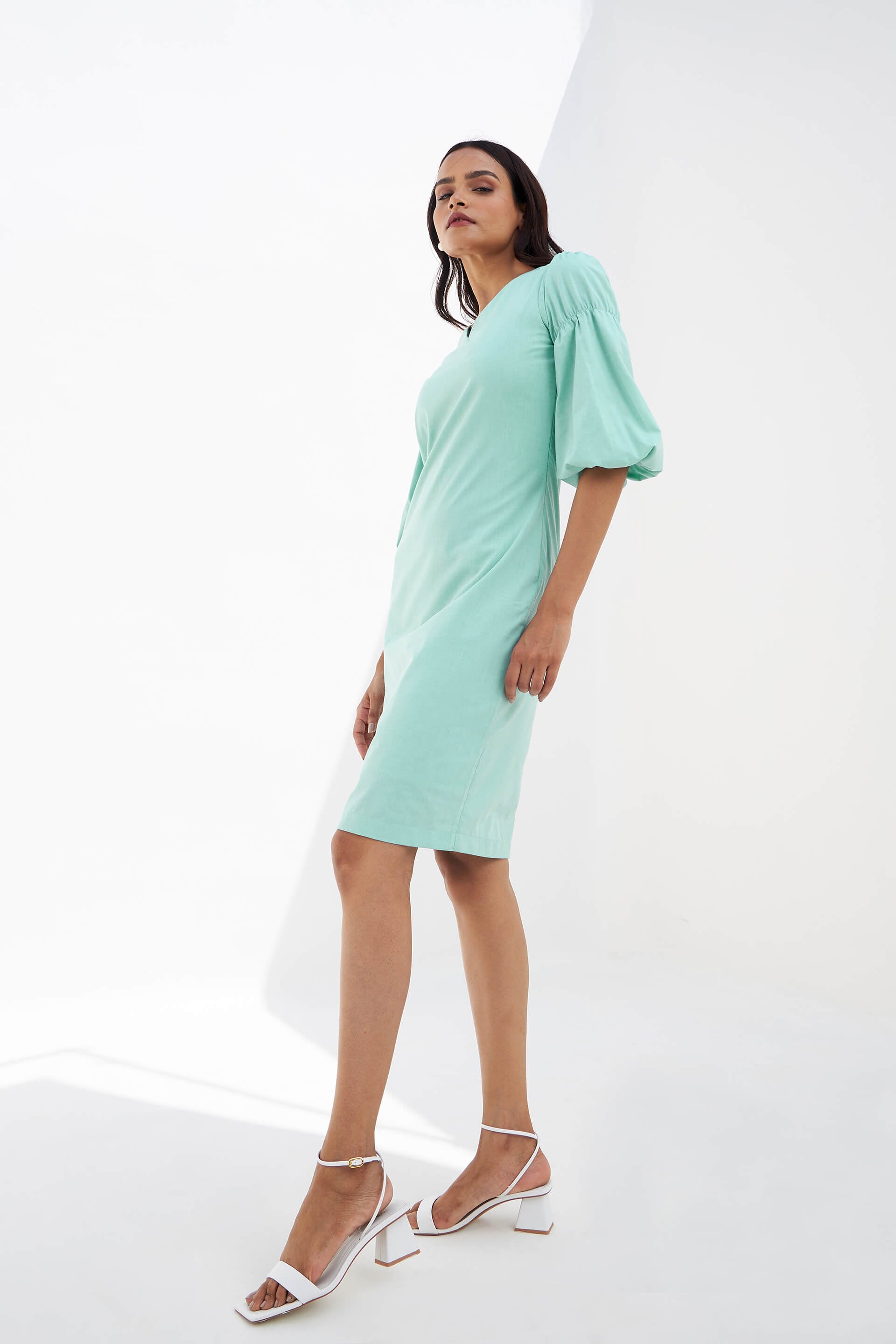 Rimini Shift Dress - Aqua