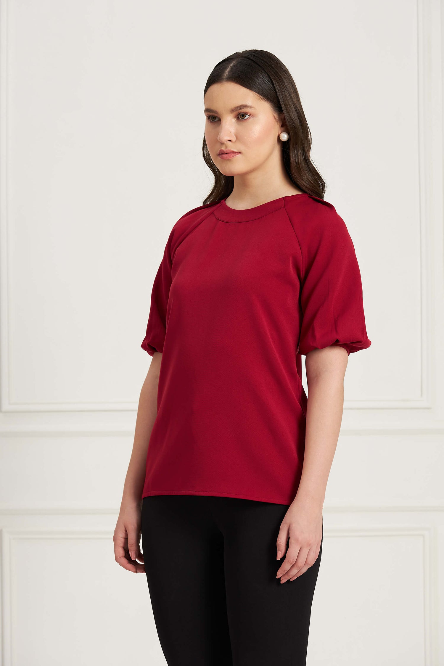Hearty Puffed Sleeves Top - Viva Magenta