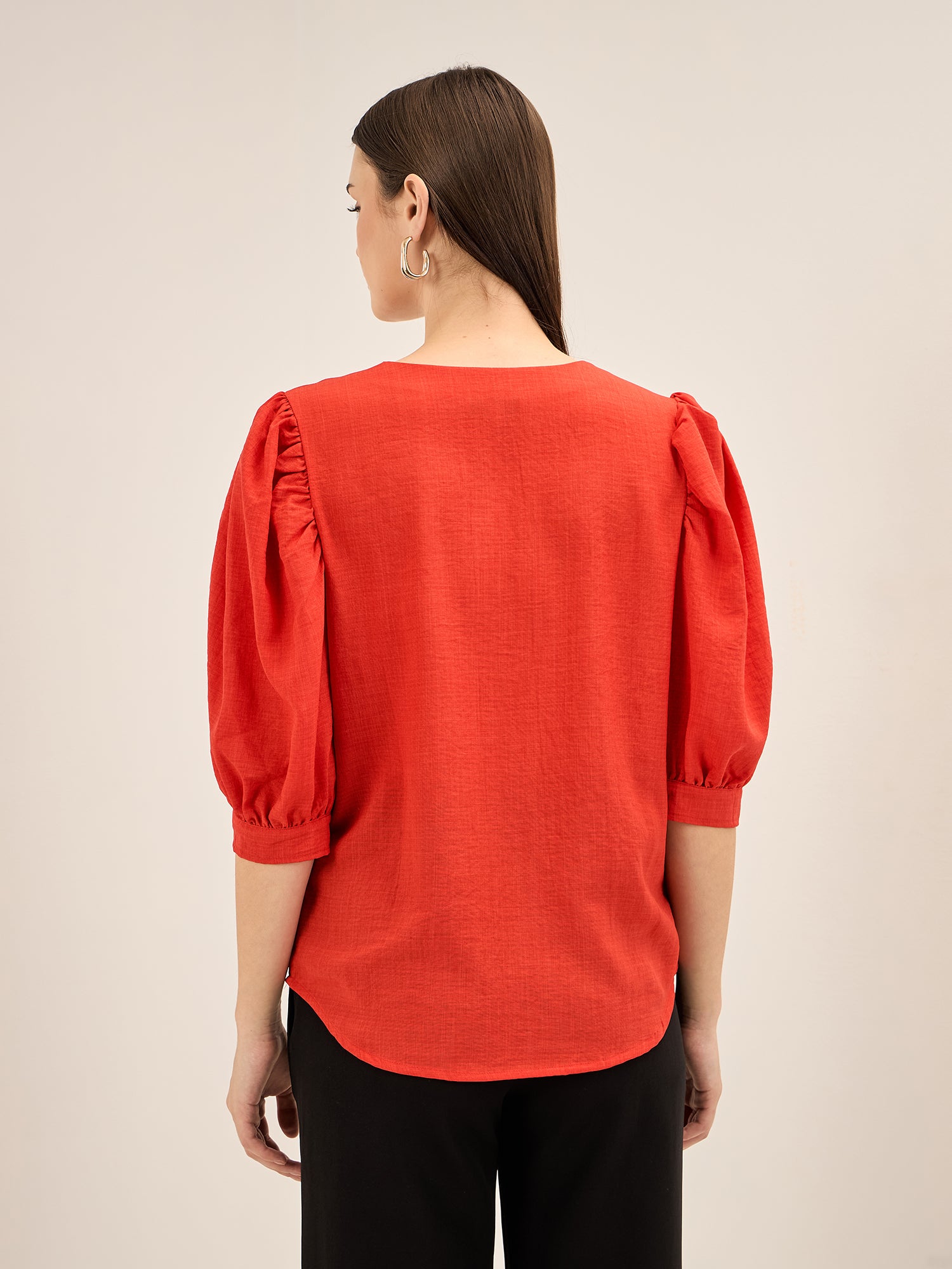 Tiger Lily Button Down Top - Red