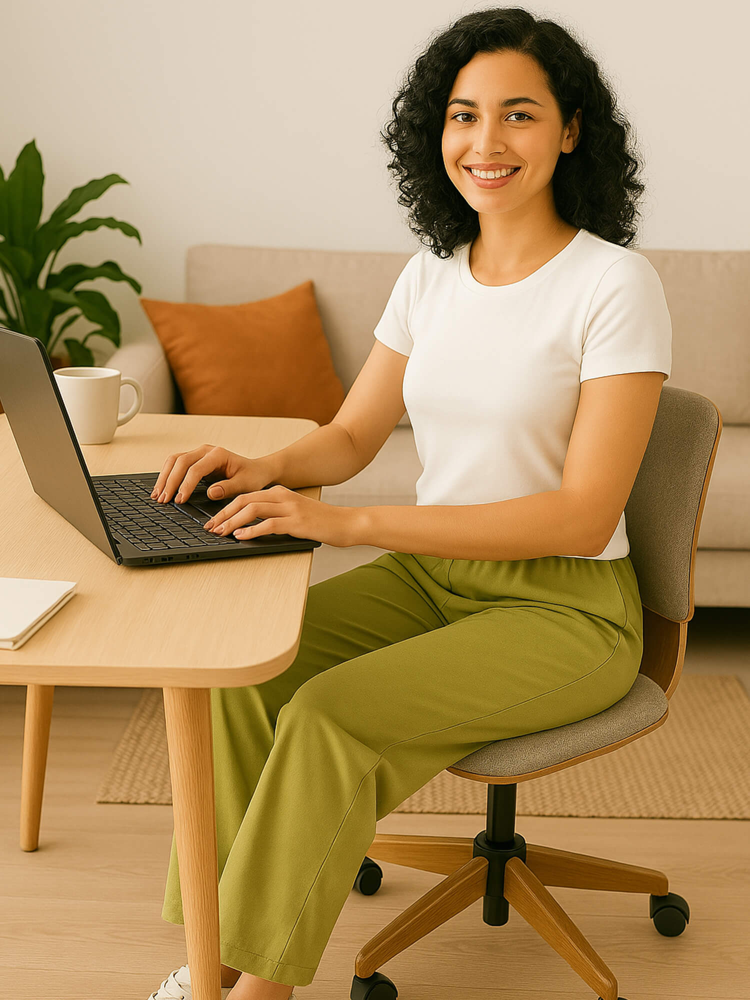 Wasabi Wide Legged Trousers-Green