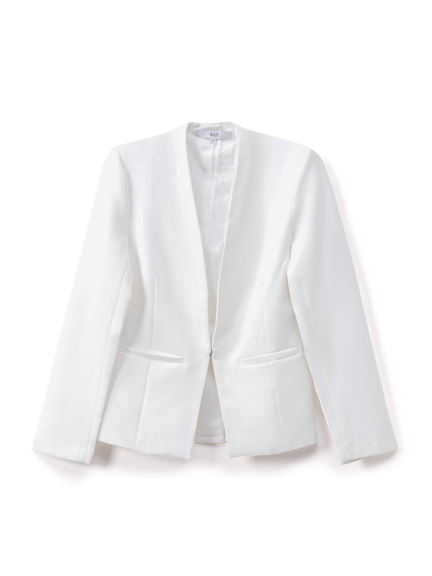 Witty Clean Front Blazer-White