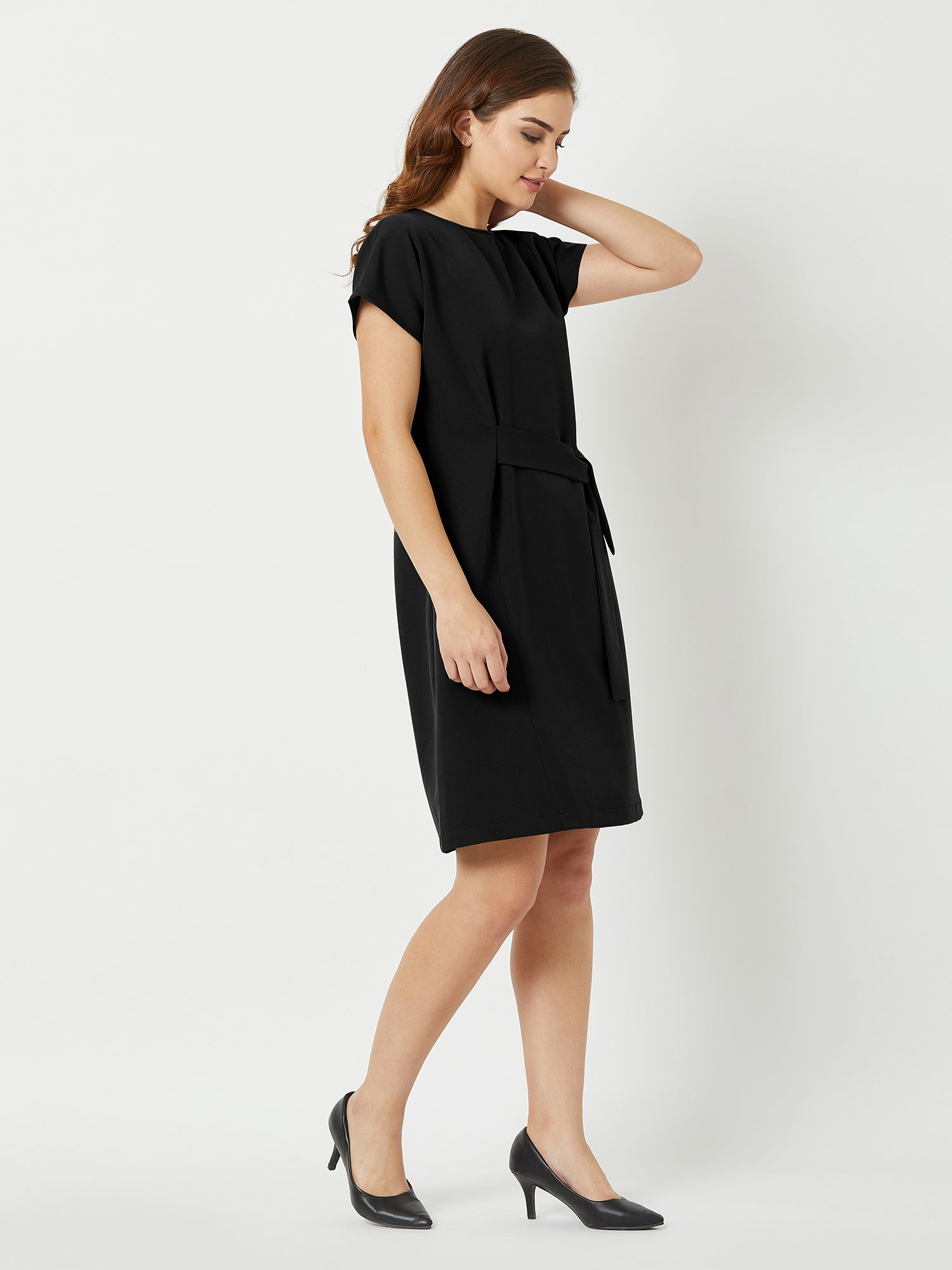 Juniper Drop Shoulder Dress - Black