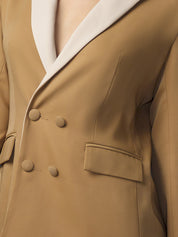 Estée Colour Blocked Blazer-Camel