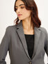 Gritty-Grey Single Breasted Blazer - Grey