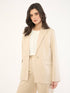 Ivy Single Breasted Blazer-Cream