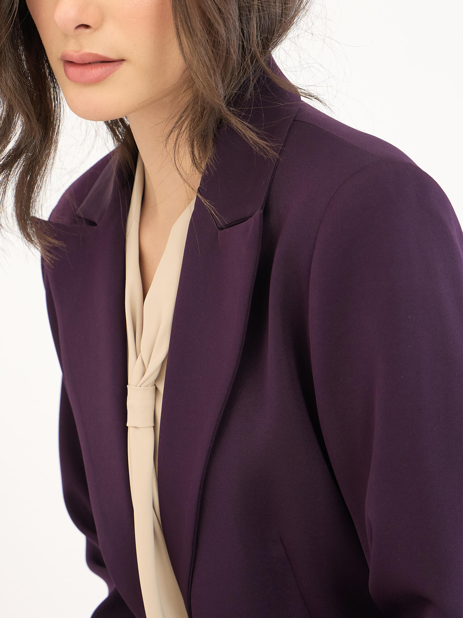 Iris Single Breasted Blazer-Purple