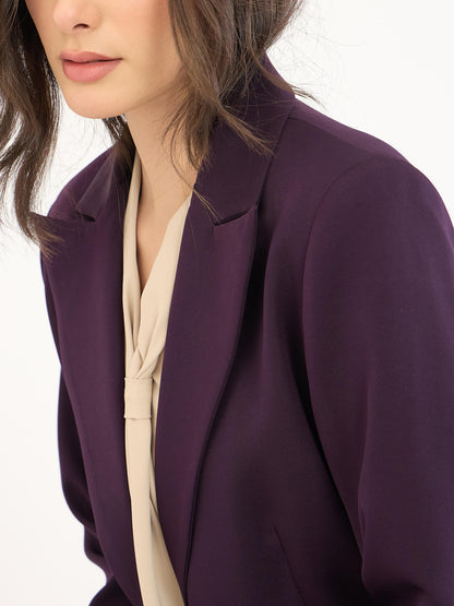 Iris Single Breasted Blazer-Purple