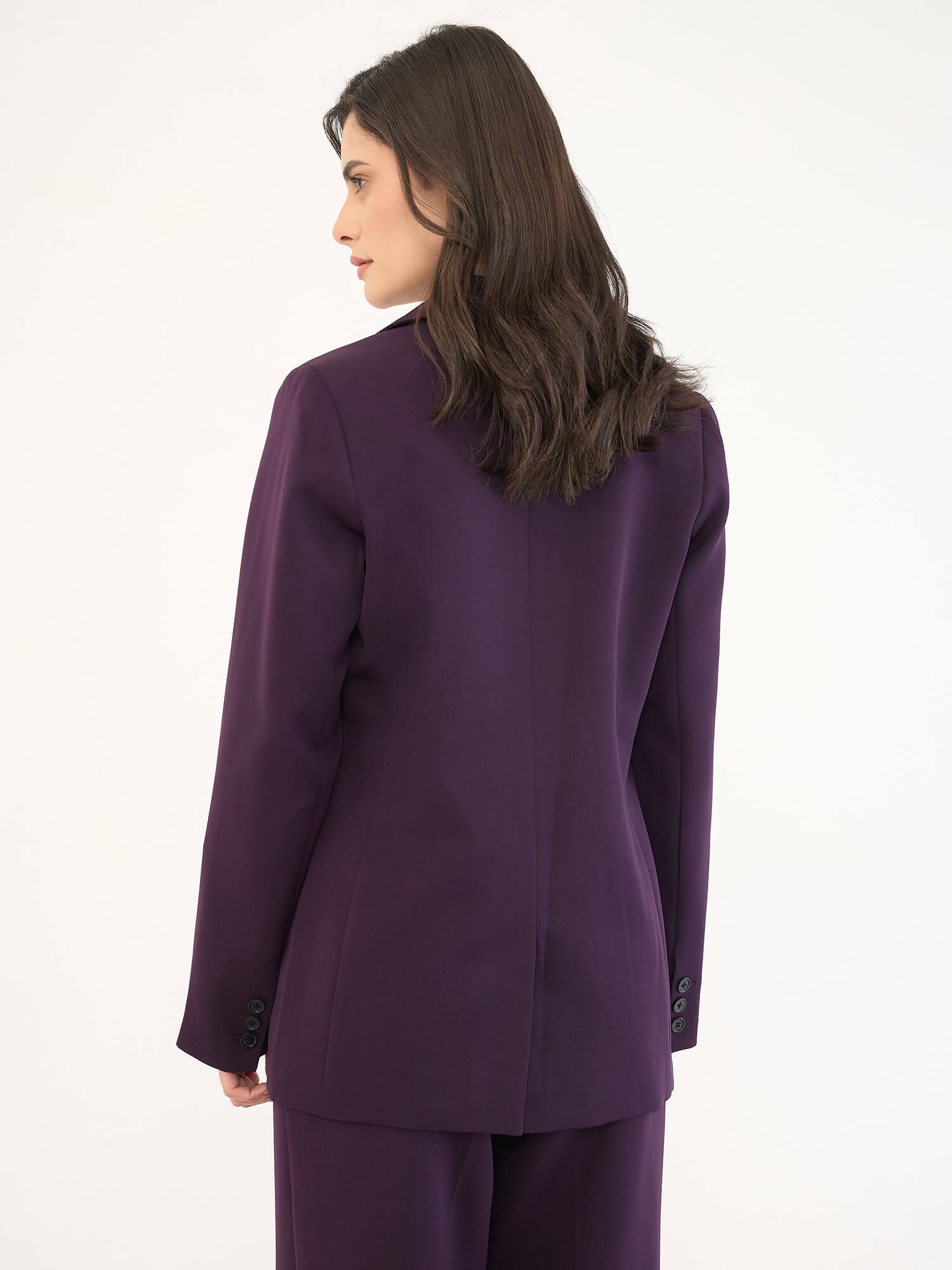 Iris Single Breasted Blazer-Purple