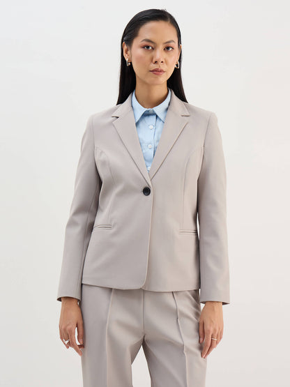 Berlin Single Breasted Blazer-Grey