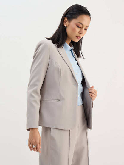 Berlin Single Breasted Blazer-Grey