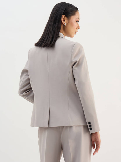 Berlin Single Breasted Blazer-Grey