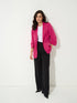 Spunky Ruched Sleeve Blazer- Pink