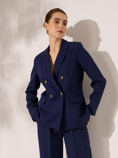 Imperia Clean Front Blazer-Midnight Blue