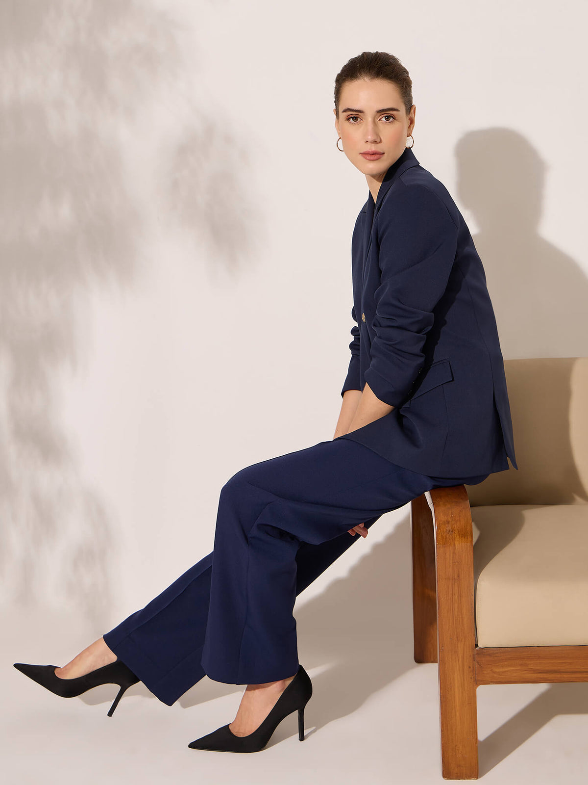 Imperia Clean Front Blazer-Midnight Blue
