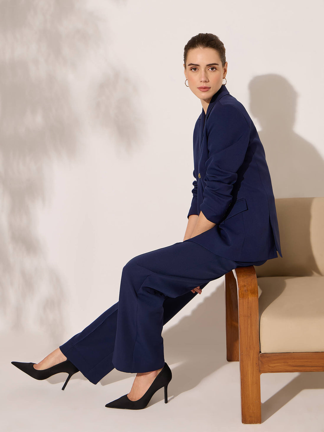 Imperia Clean Front Blazer-Midnight Blue