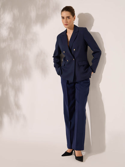 Imperia Clean Front Blazer-Midnight Blue