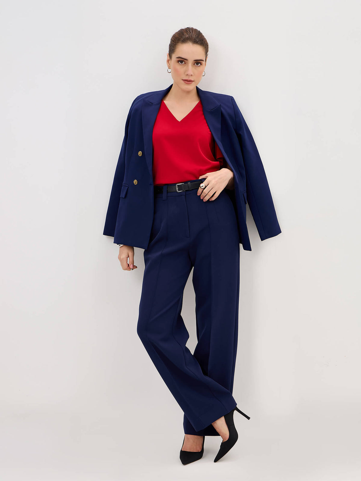 Imperia Clean Front Blazer-Midnight Blue