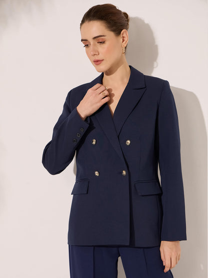 Imperia Clean Front Blazer-Midnight Blue
