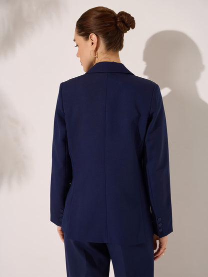 Imperia Clean Front Blazer-Midnight Blue