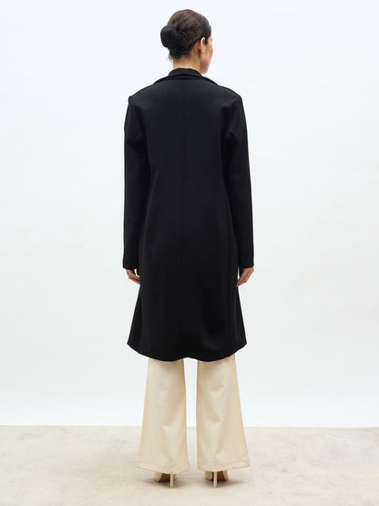 Whistler Shawl Collar Cape-Black