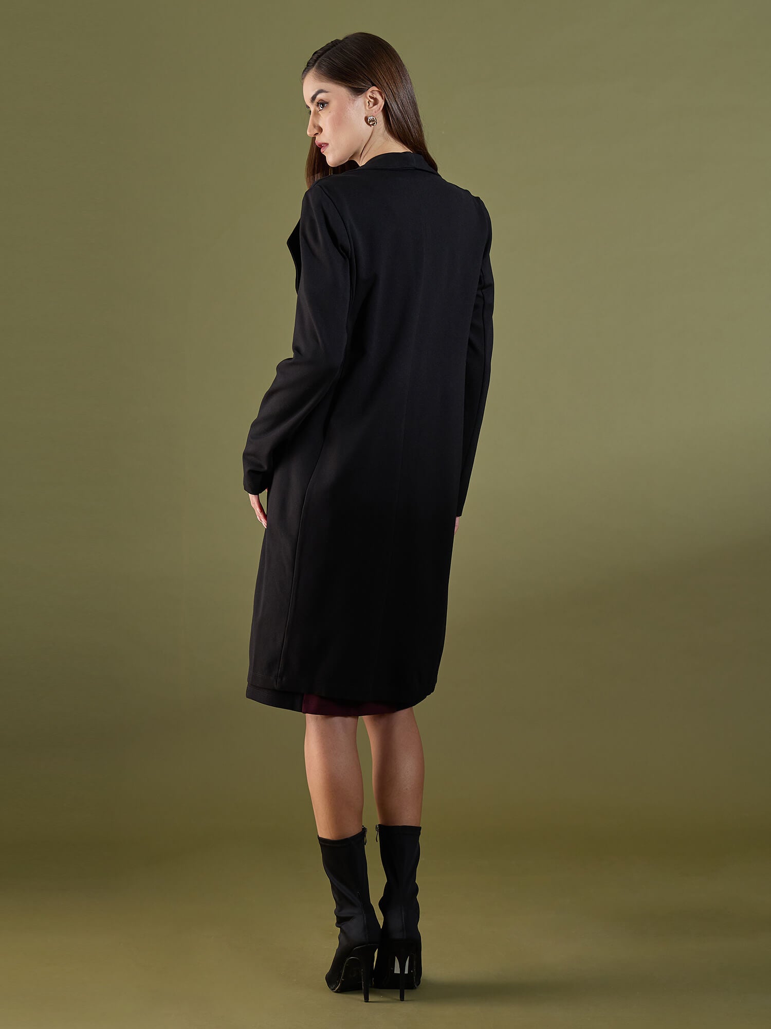 Whistler Shawl Collar Cape-Black