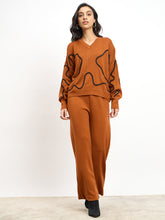 Scribble Co-Ord Set Appliqué Co-Ord Set - Rust