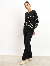Scribble Co-Ord Set Appliqué Co-Ord Set - Black