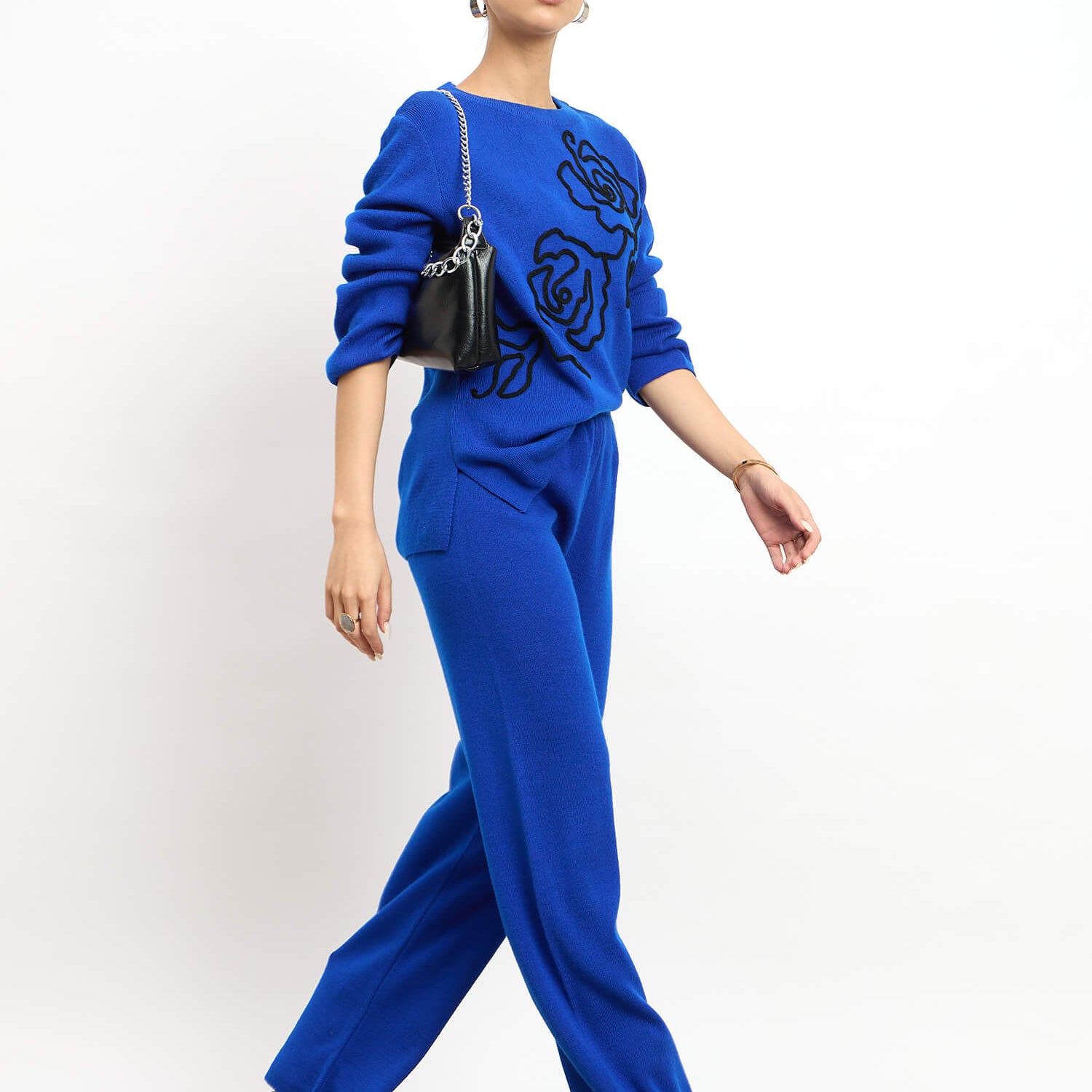 Liana Appliqué Co-Ord Set - Cobalt Blue