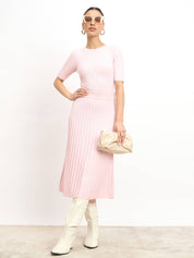 Caroline Ribbed Co-ord Set - Pink