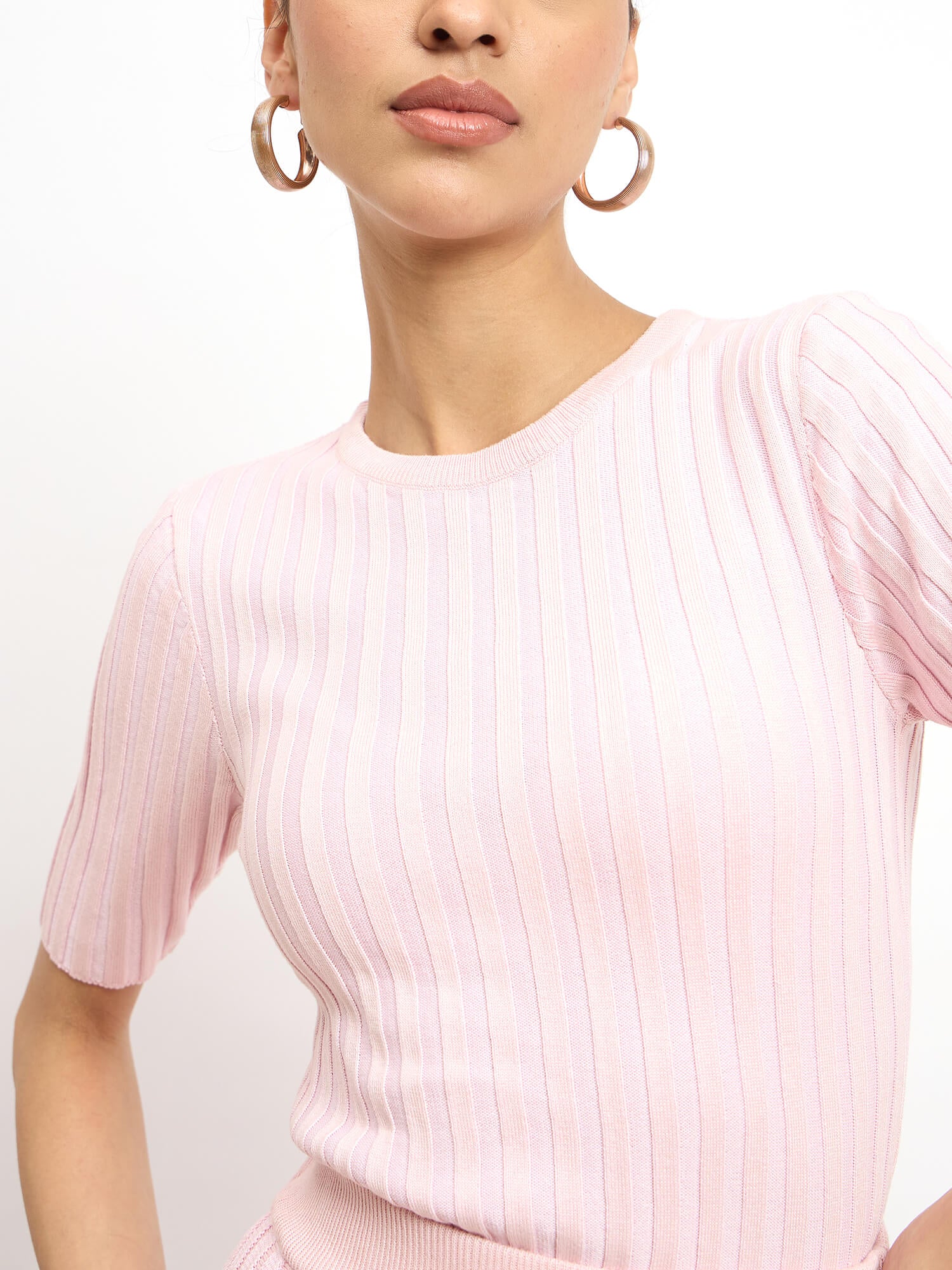 Caroline Ribbed Co-ord Set - Pink