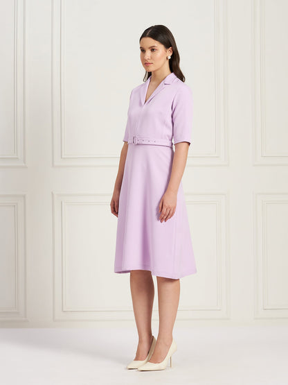Simpatico Collared Dress-Lavender