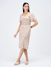 Sierra Dress Floral Sheath Dress-Multicolor