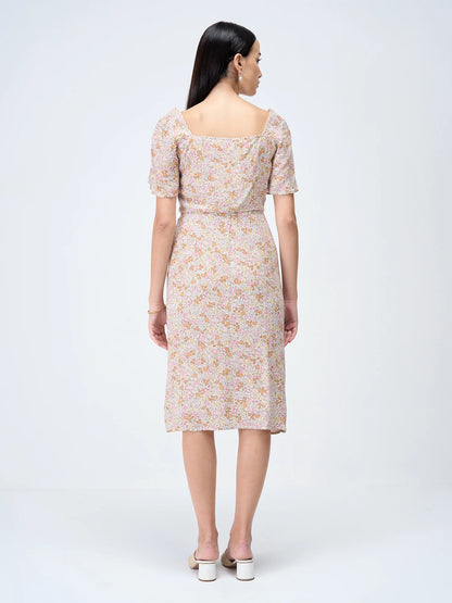 Sierra Dress Floral Sheath Dress-Multicolor
