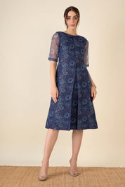 Ambi Paisley A - Line Dress - Blue