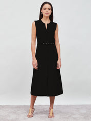 Zenith Button-Down Dress-Black