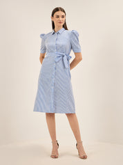 Regatta Striped Shirt Dress - Blue & White