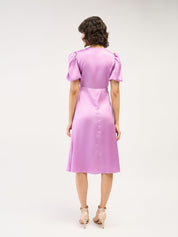 Havana Midi Length Wrap Dress - Lavender