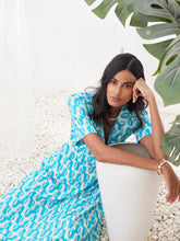 Maze Geometric Collared Dress - Multicolor