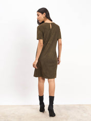 Macy Embellished Shift Dress - Olive